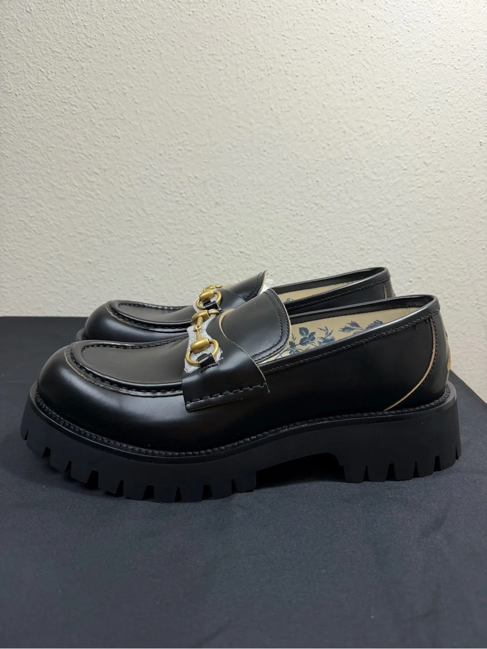 Gucci Women Lug Sole Loafer with Horsebit